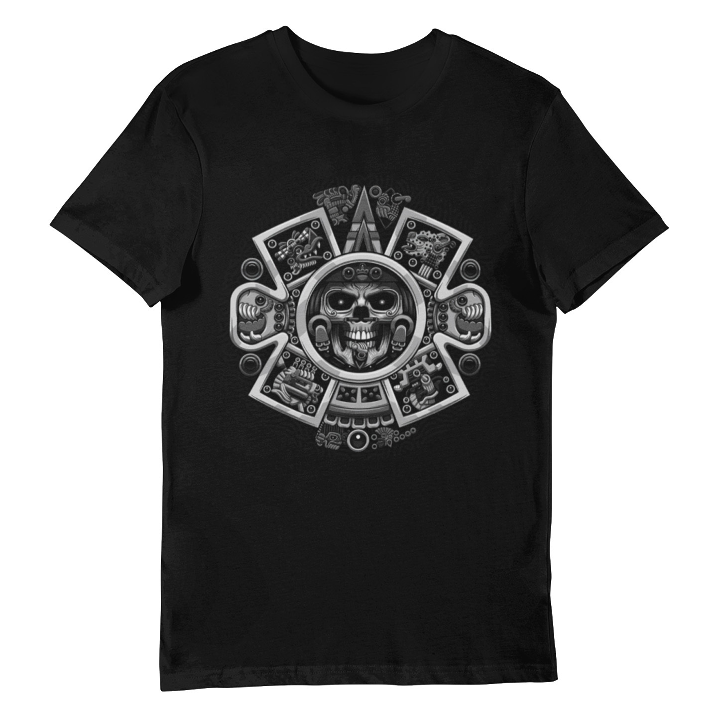 Playera Caballero y Dama Calendario Azteca Calaveras Cráneo Skull