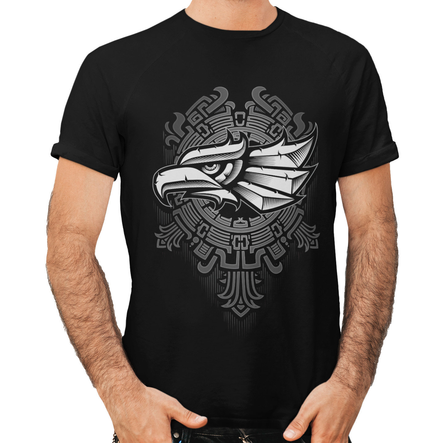 Playera Caballero y Dama Águila Azteca Cultura