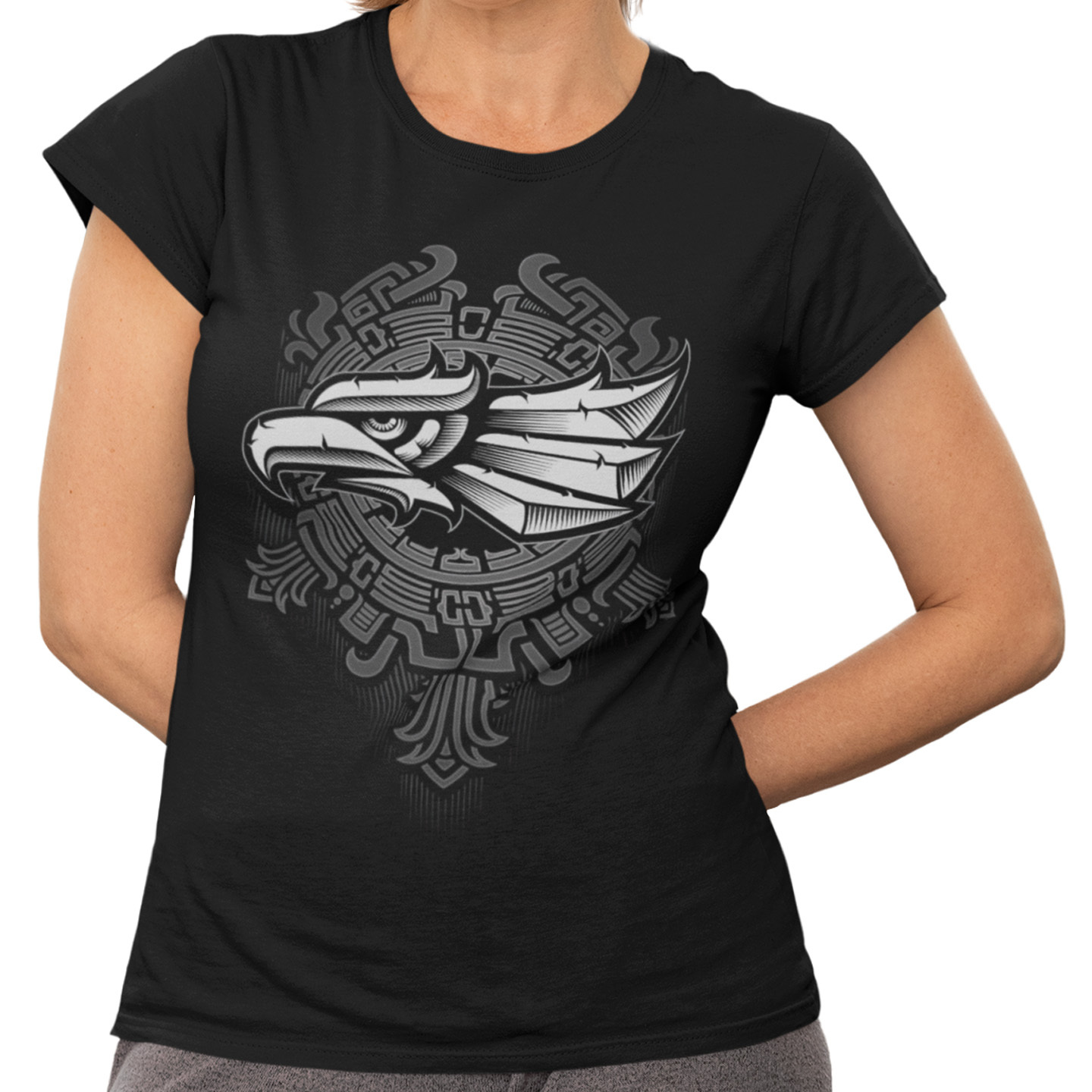 Playera Caballero y Dama Águila Azteca Cultura