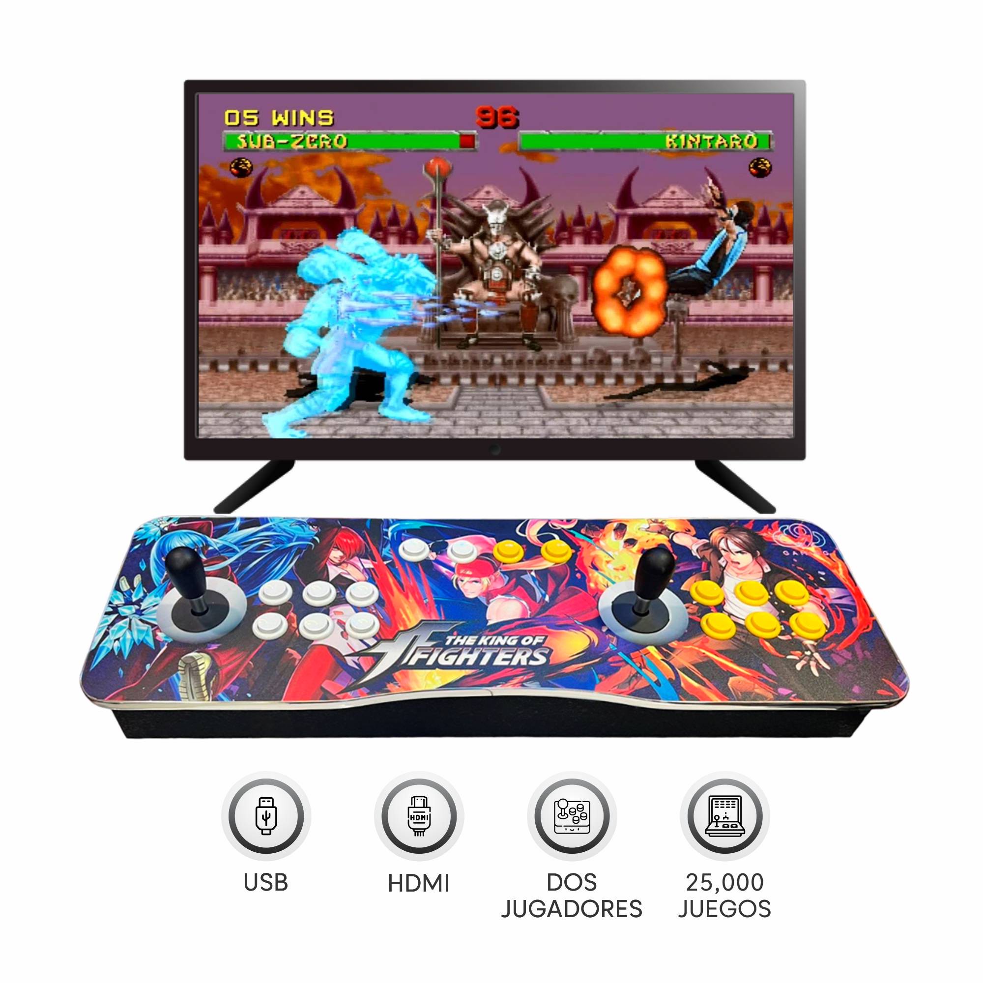 Tablero Arcade Multijuegos 68 GB de Títulos Retro Arcade