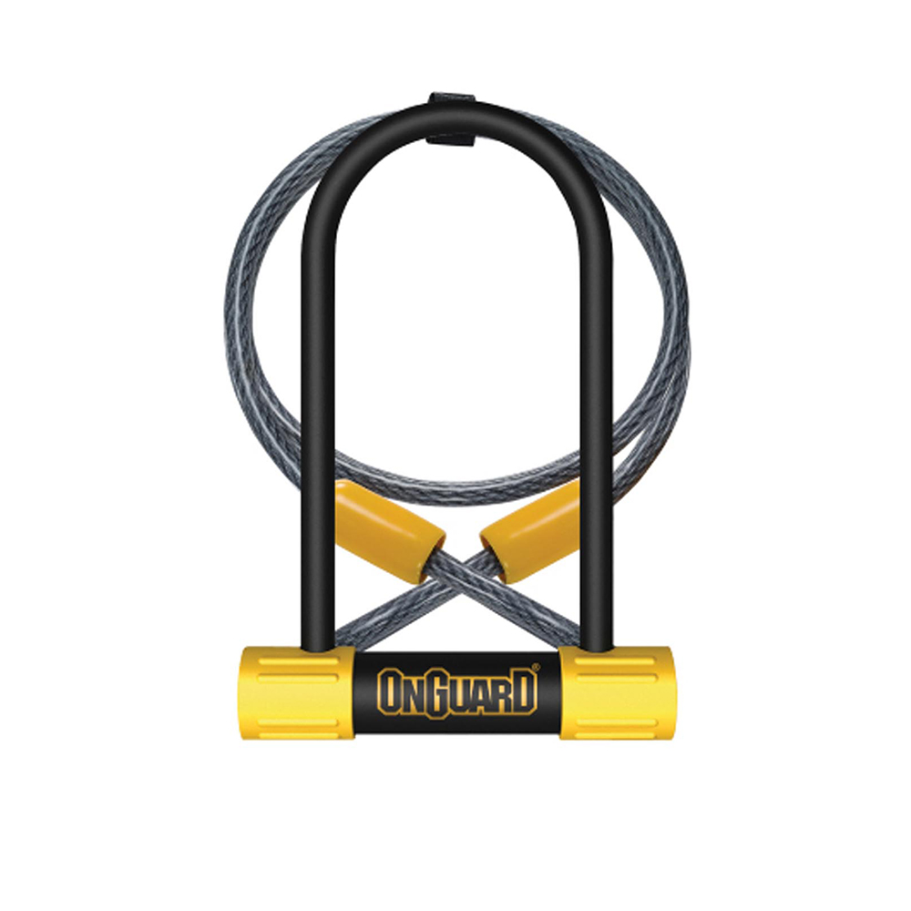 Candado Tipo U para Bicicleta Onguard con Cable Mod. BULLDOG 8015M