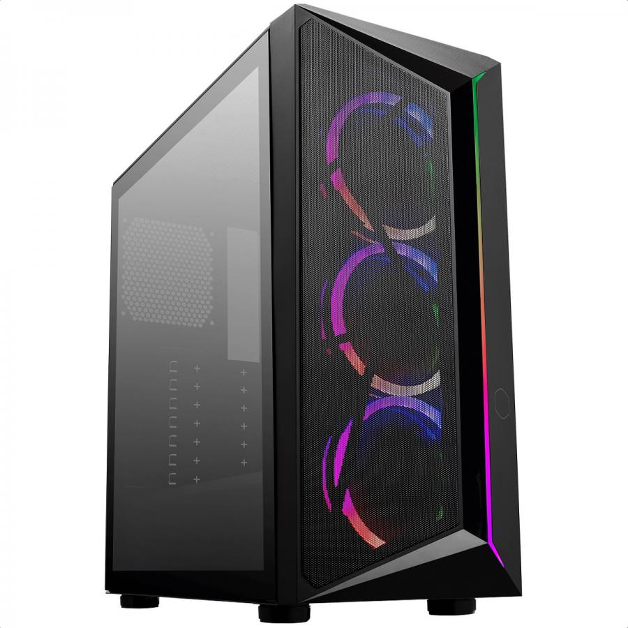 Gabinete Cooler Master CMP 510 ARGB USB3 3 Ventiladores Vidrio Templado CP510-KGNN-S00