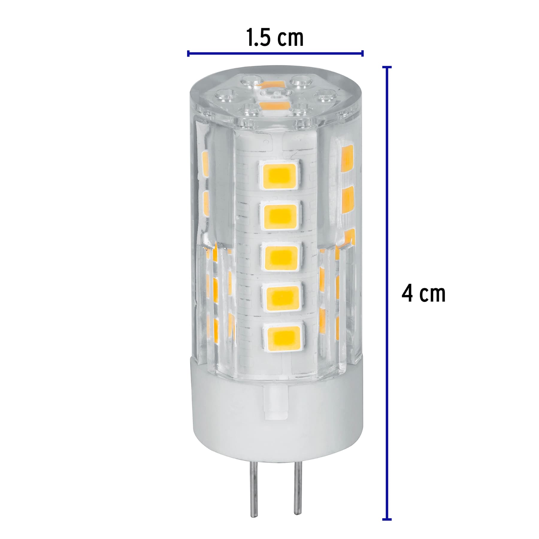 LÁMPARA DE LED TIPO CÁPSULA 3 W BASE G4 LUZ CÁLIDA, BLÍSTER VOLTECK 48103