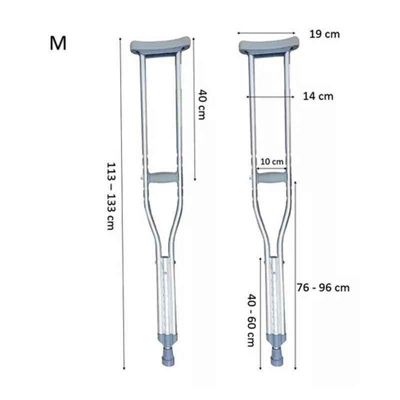 Muletas Ortopédicas Talla M Compraymas Color Plata Reforzadas Auxiliares Ajustables 