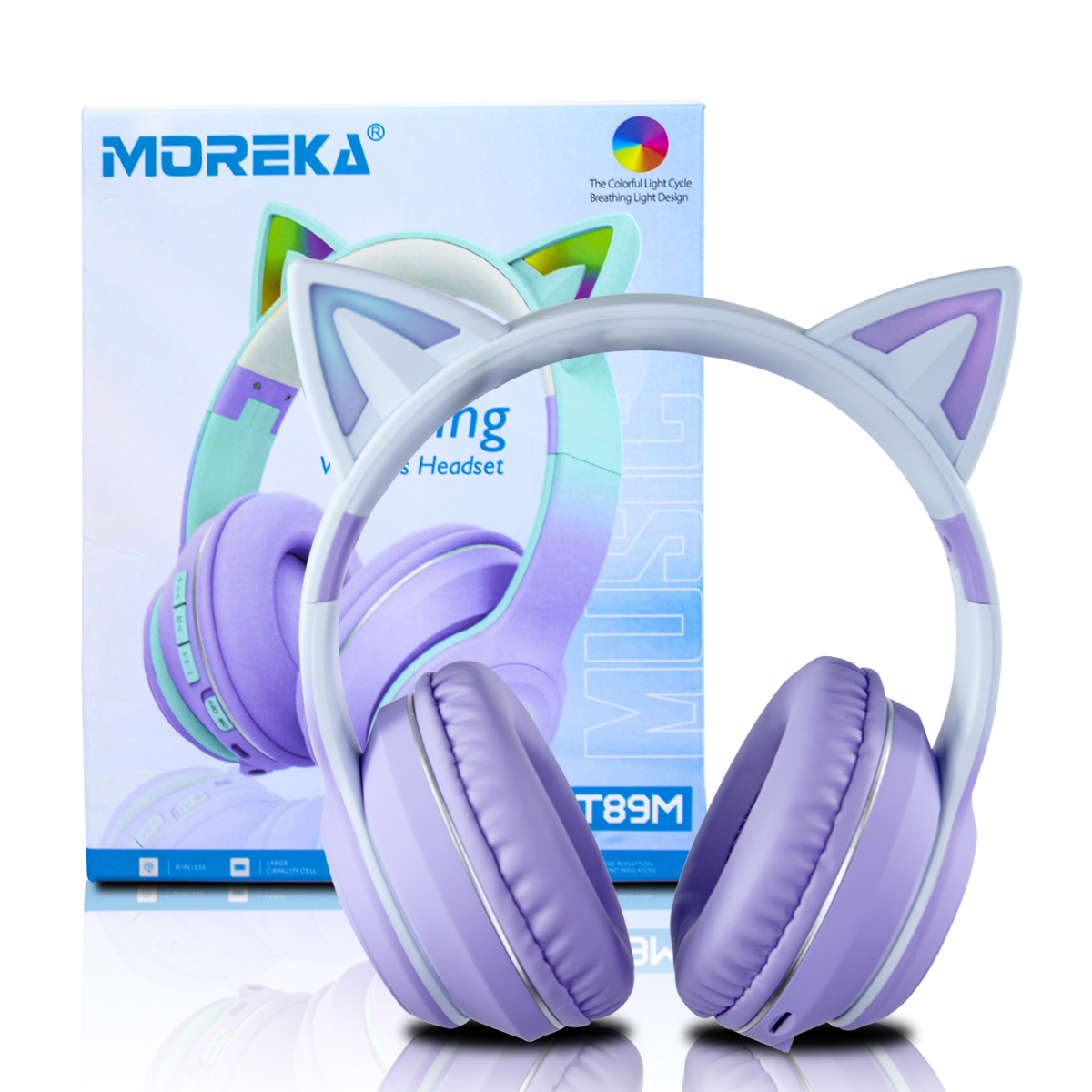 Aud fonos Gamer Orejas De Gato Moreka St89m