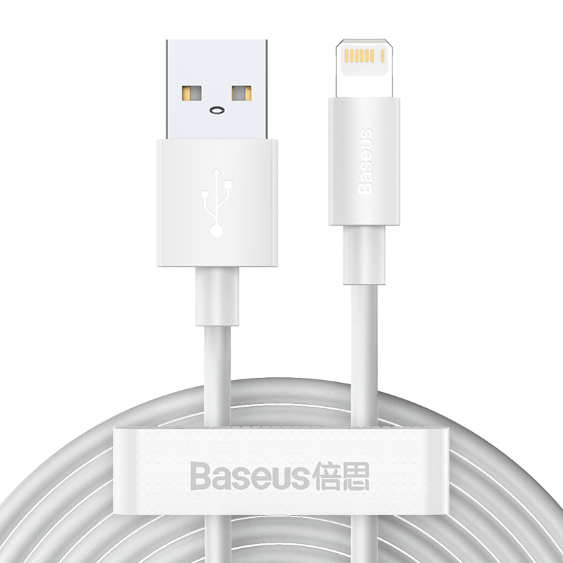 Kit Cable USB a Lightning 2.4A Baseus 1.5m (2pzs) Reacondicionado
