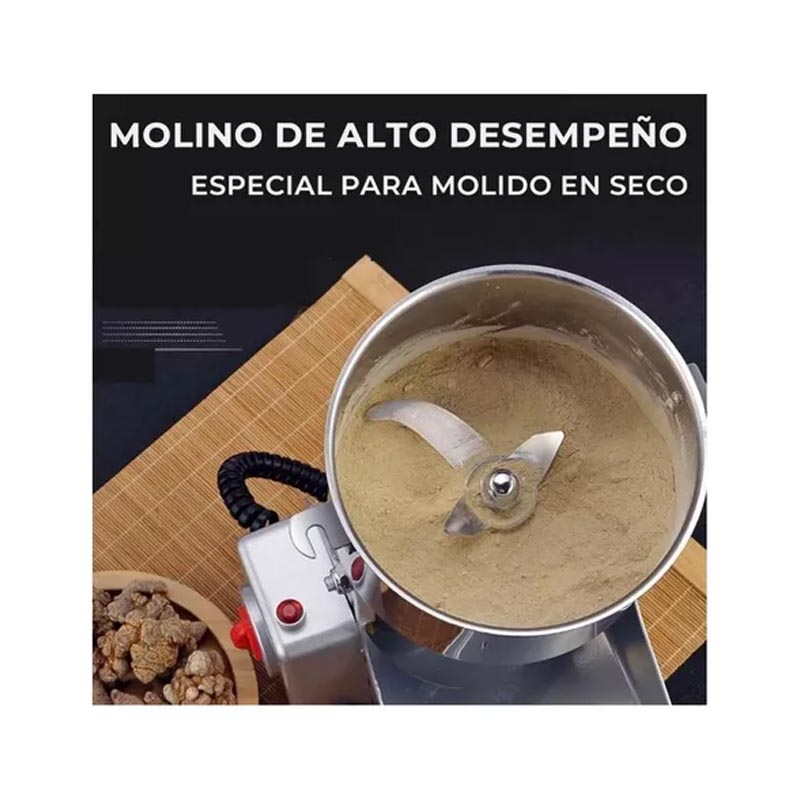 Molino Electrico Compraymas Pulverizador De Granos, Especies y Semillas 800grs