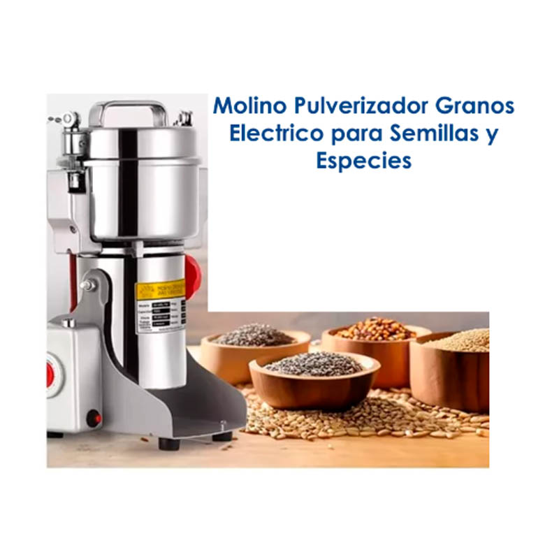 Molino Electrico Compraymas Pulverizador De Granos, Especies y Semillas 800grs