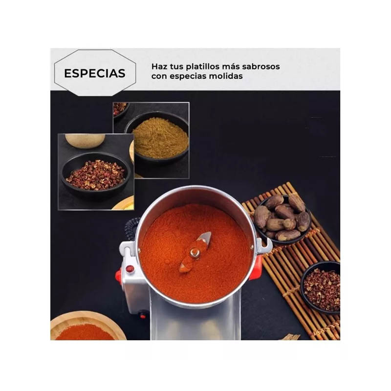 Molino Electrico Compraymas Pulverizador De Granos, Especies y Semillas 800grs