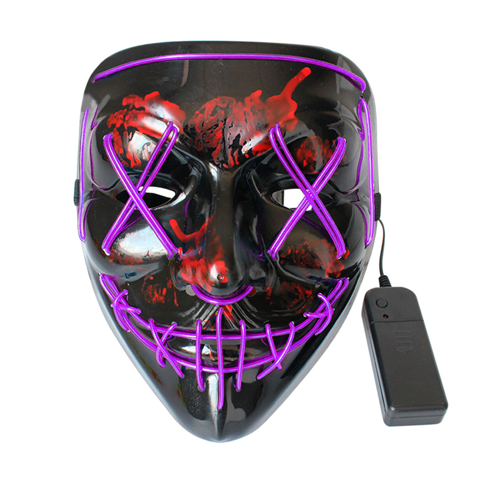 Máscara Luz Led La Purga Halloween