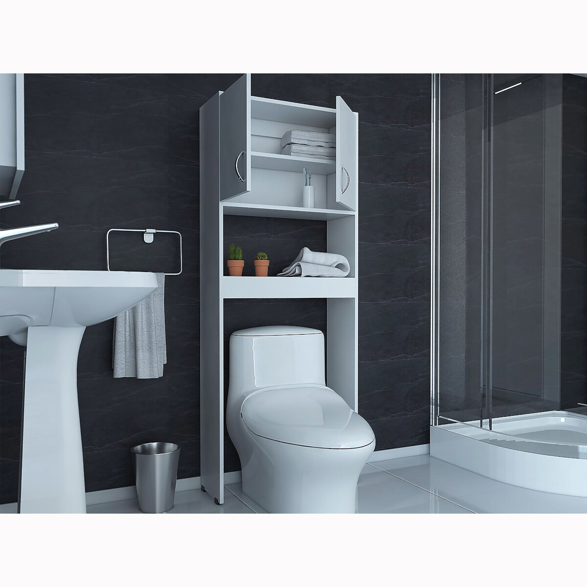 Muebles De Baño Wc Ahorrador Espacio Blanco