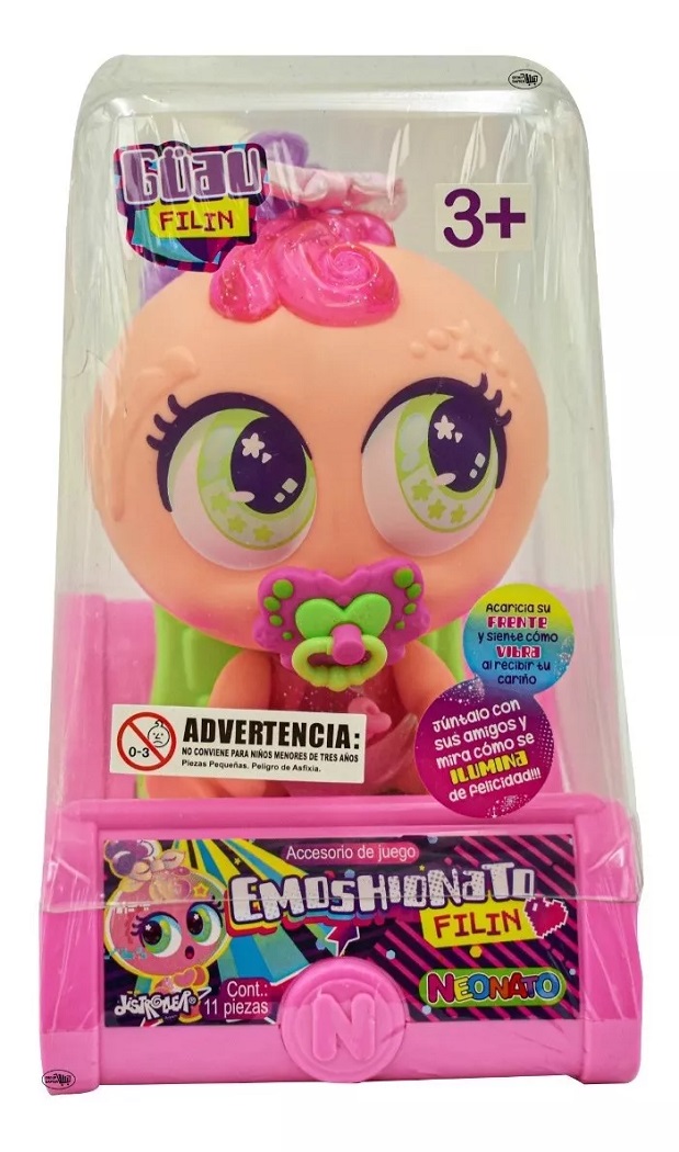Juguete Muñeco Bebé Ksimerito Emoshionato Japi filin, Yupi filin, Jip jip filin, Guau filin o Yei filin
