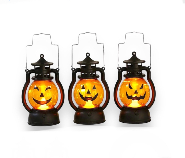 Candelabros De Calabaza De Luz Led Dia De Muertos 3 Piezas