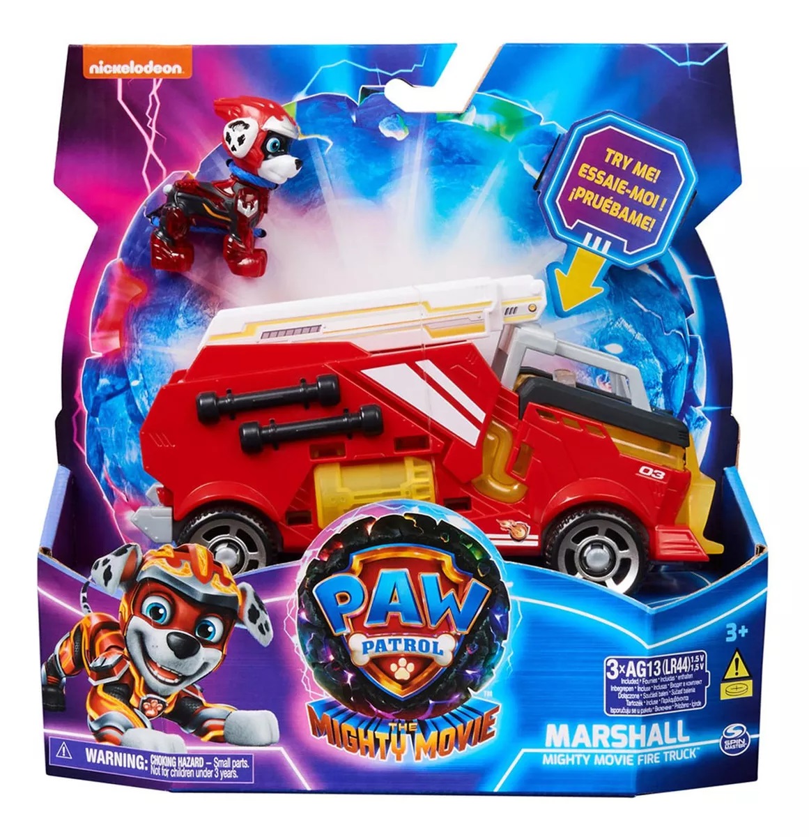 Paw Patrol Mighty Movie - Vehiculo skye y zuma, marshall y rubble o chase y rocky spin master
