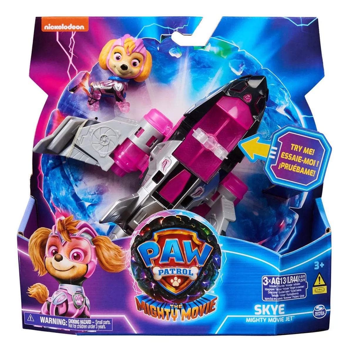 Paw Patrol Mighty Movie - Vehiculo skye y zuma, marshall y rubble o chase y rocky spin master