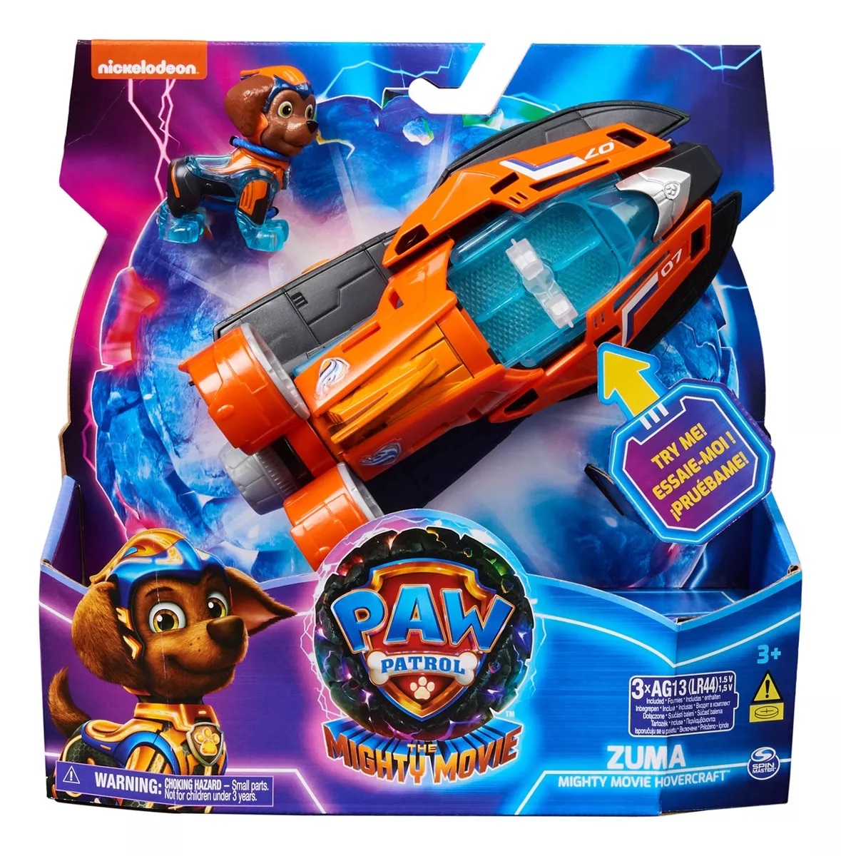 Paw Patrol Mighty Movie - Vehiculo skye y zuma, marshall y rubble o chase y rocky spin master