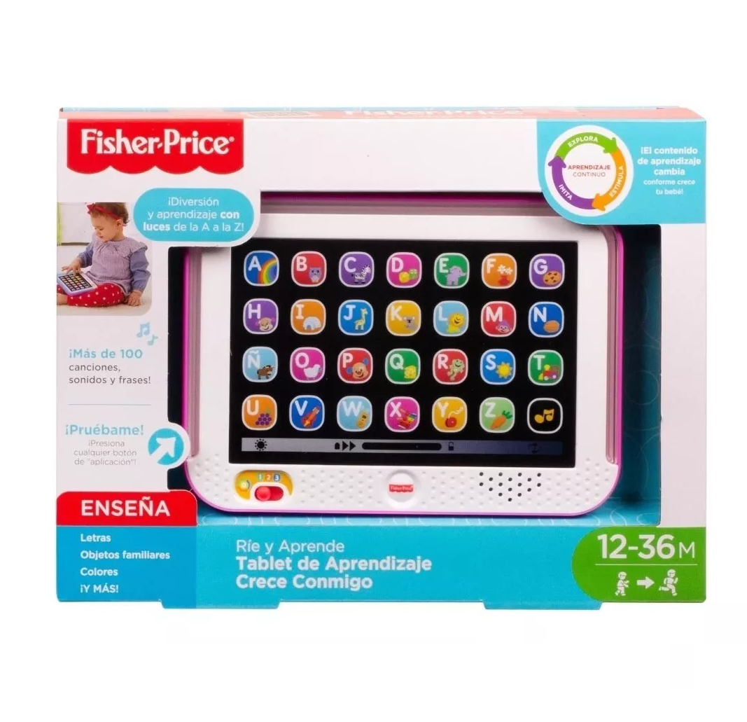 Juguete Para Bebés Tablet De Aprendizaje Rosa