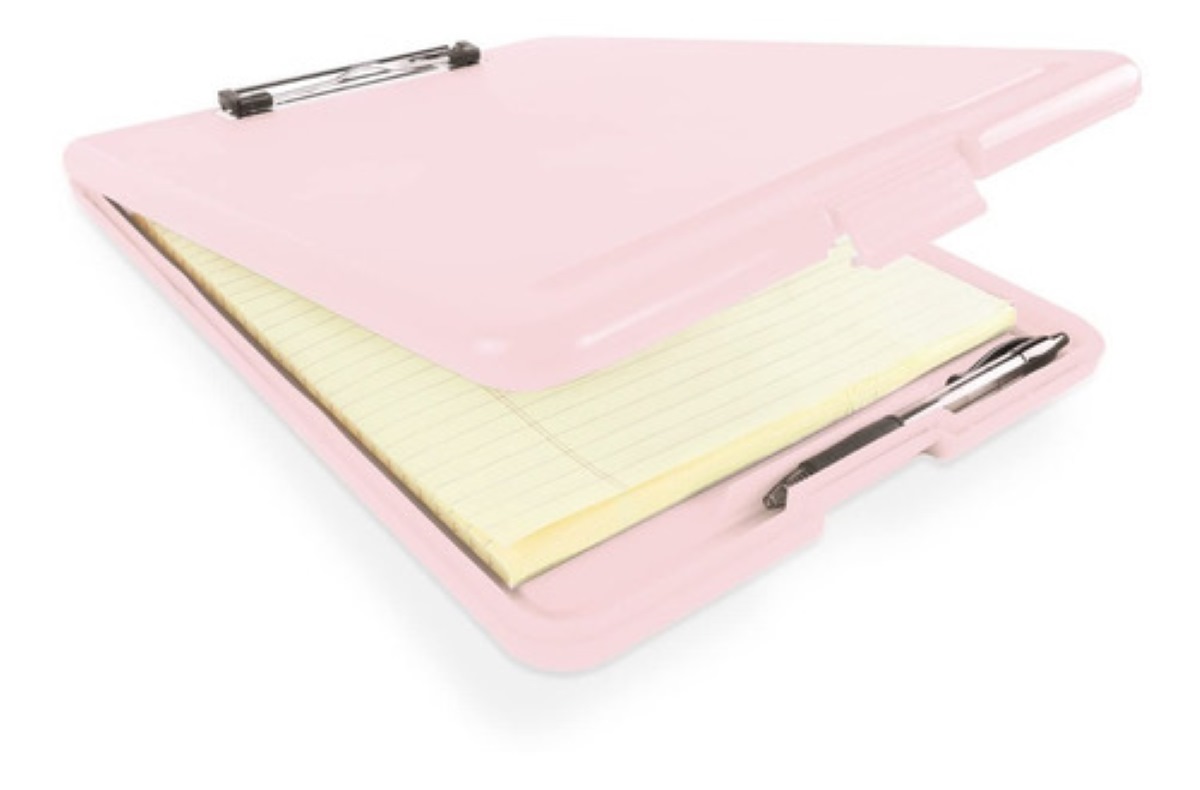 Portapapeles Papeleta Almacena Papeles Tabla De Clip Carta Rosa 
