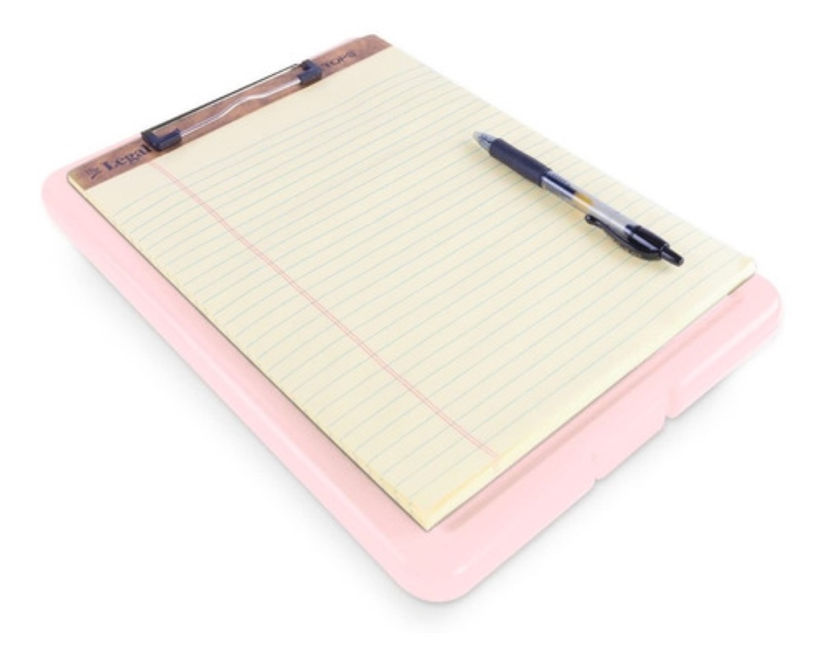Portapapeles Papeleta Almacena Papeles Tabla De Clip Carta Rosa 