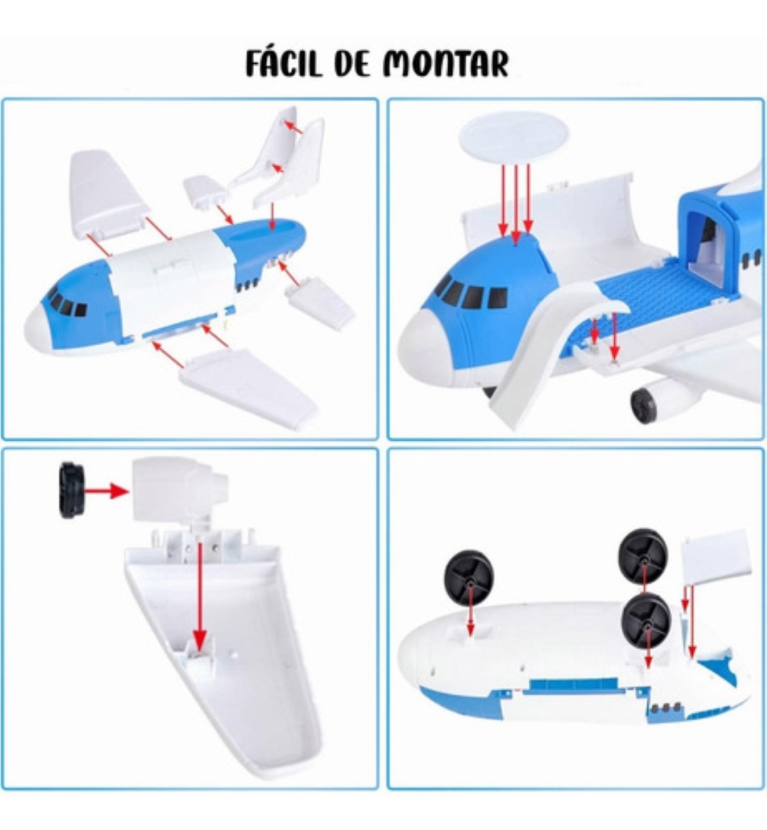 Juguetes De Avión Con 8 Autos Deportivos Y 1helicóptero Niño Multicolor