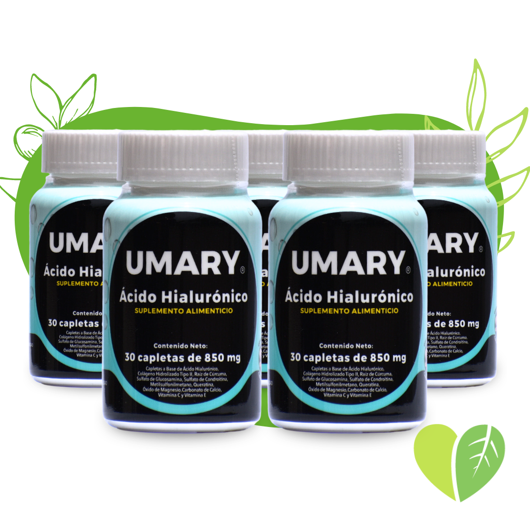 Kit De 5 Frascos De Ácido Hialurónico Umary- 30 Tabs