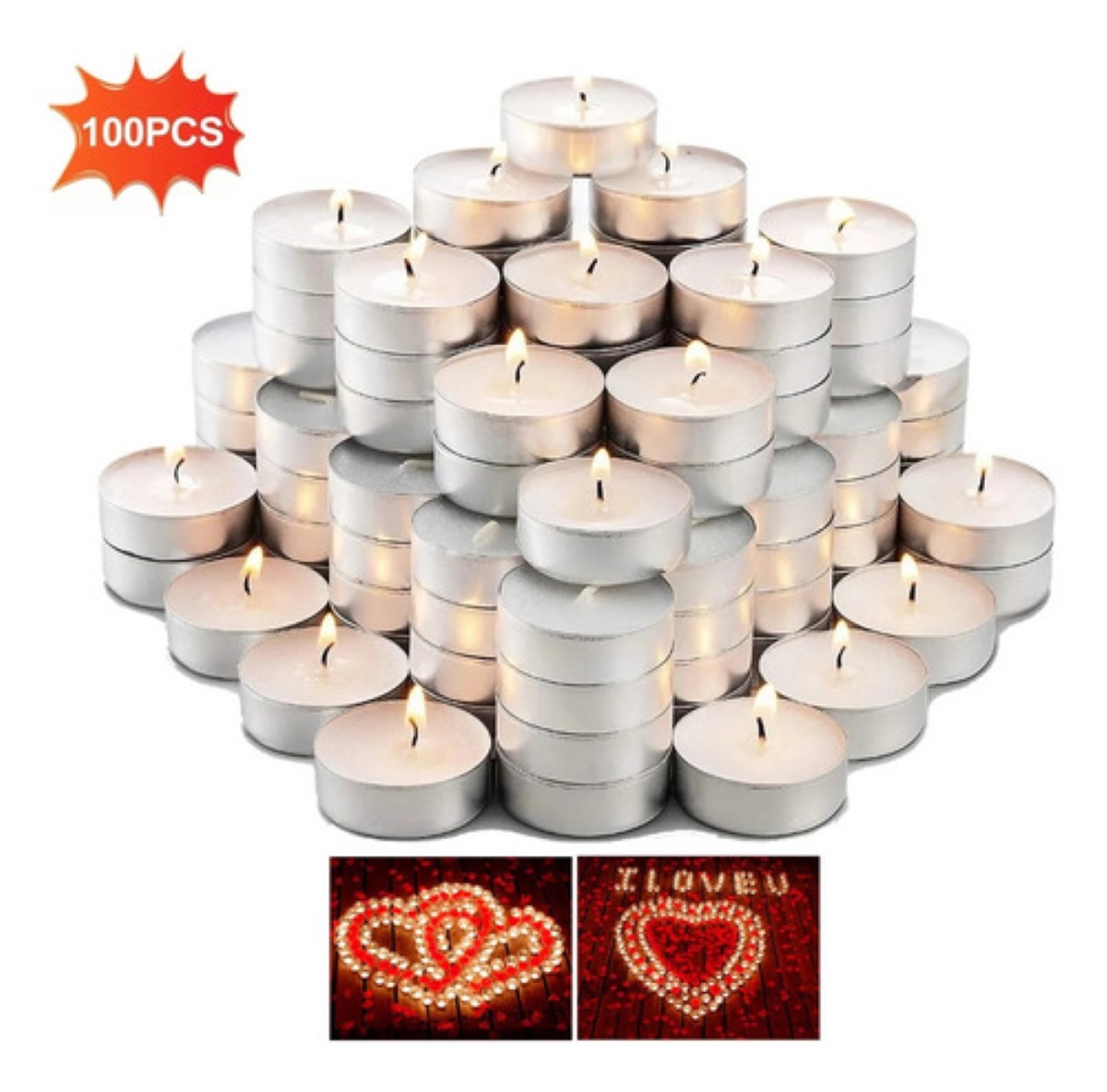 Velas Decorativas Sin Aroma De Alta Calidad 100 Pzs 