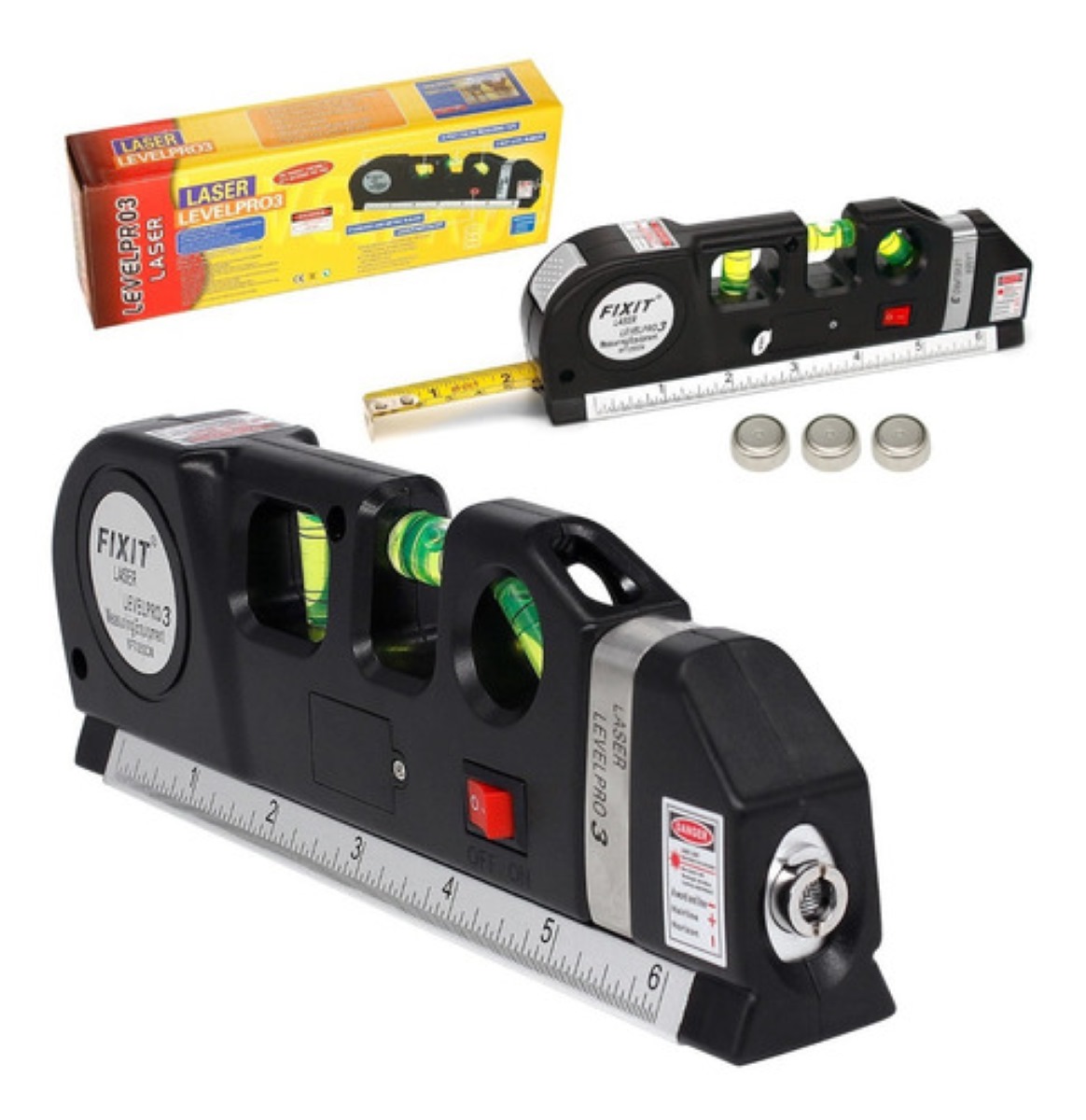 Nivel Láser Profesional Trena Level Etapas De Nivelació Negro