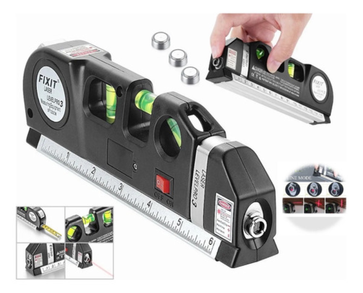 Nivel Láser Profesional Trena Level Etapas De Nivelació Negro