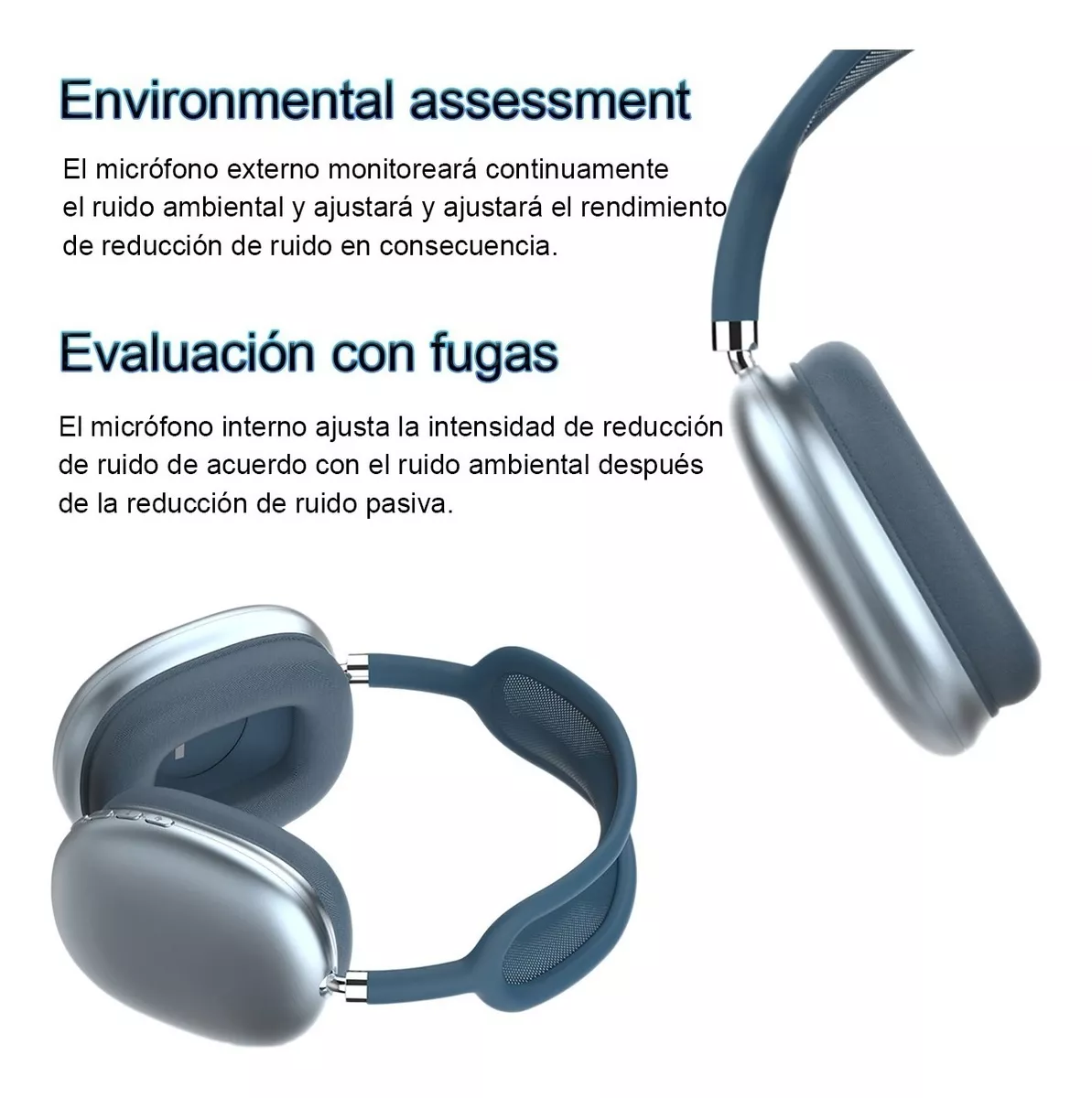 Audifonos Diadema  Inalámbricos Azul