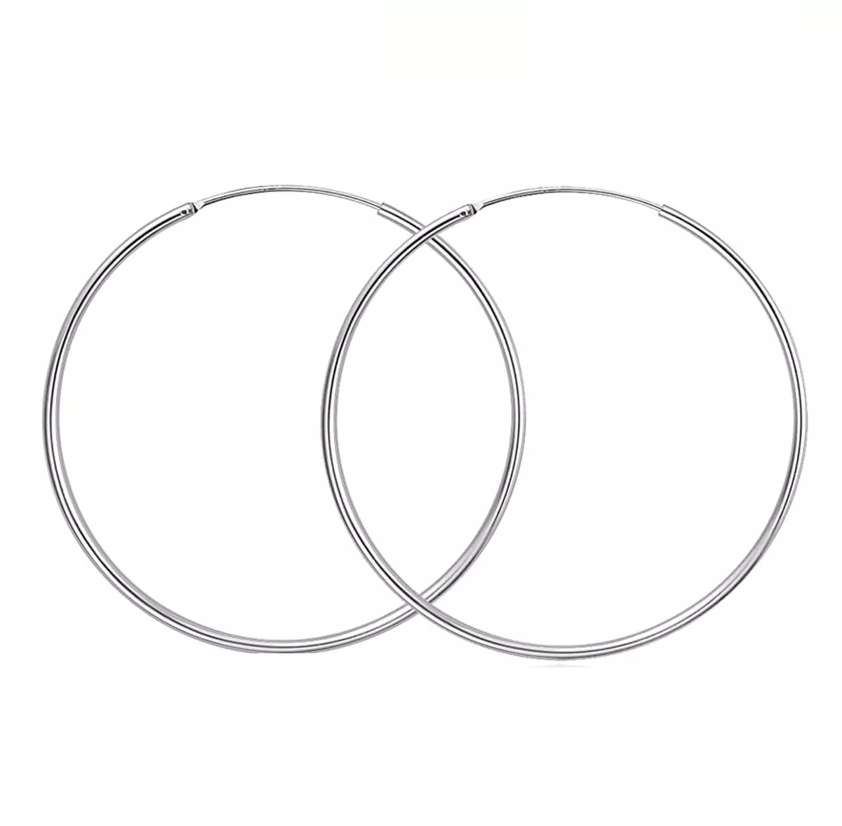 Aretes Arracada Redonda De Plata 925 +bolsa De Tela Plateado