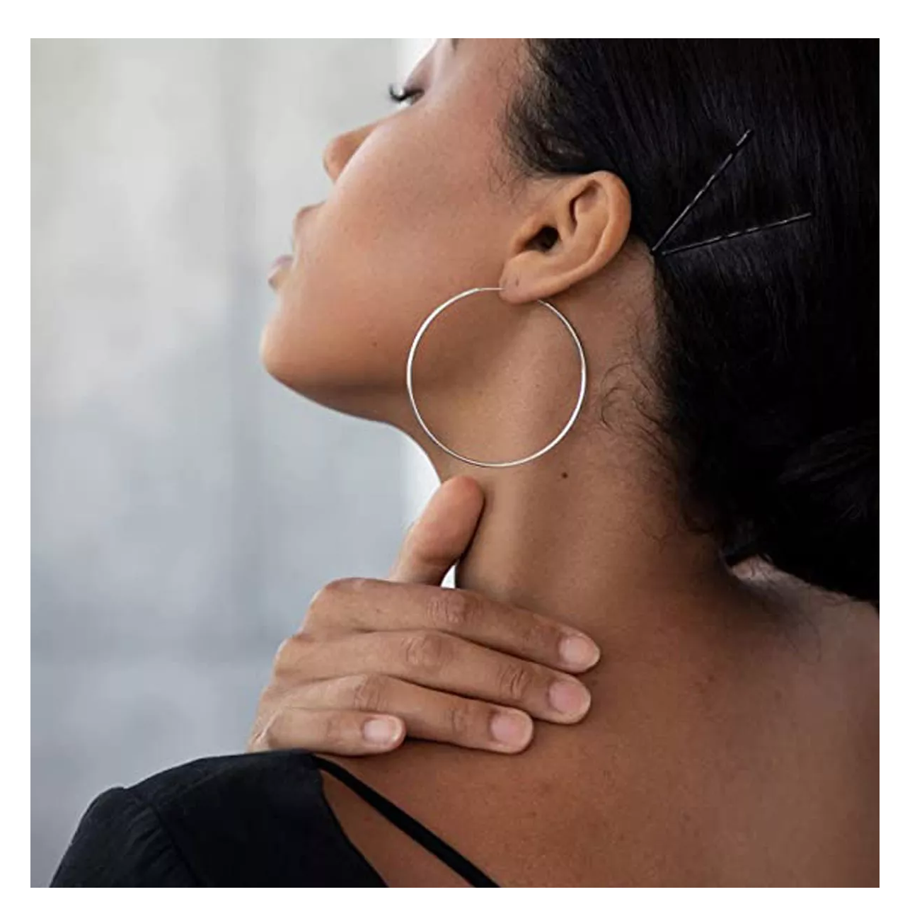 Aretes Arracada Redonda De Plata 925 +bolsa De Tela Plateado