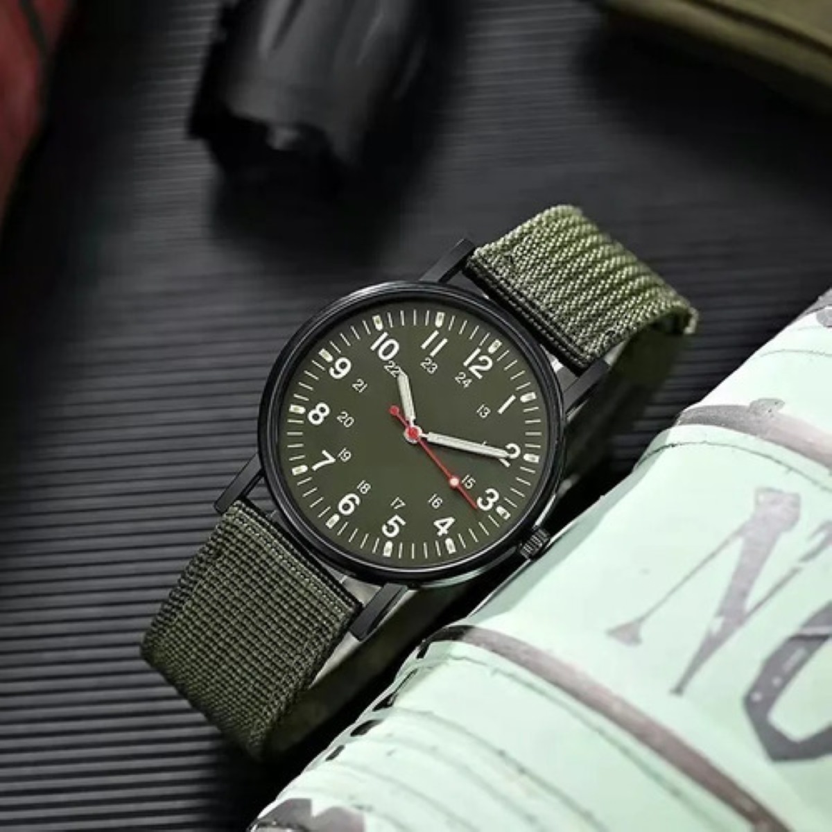 Reloj Táctico Militar Deportivo Impermeable Verde Malubero Cantidad de  agujas: 3