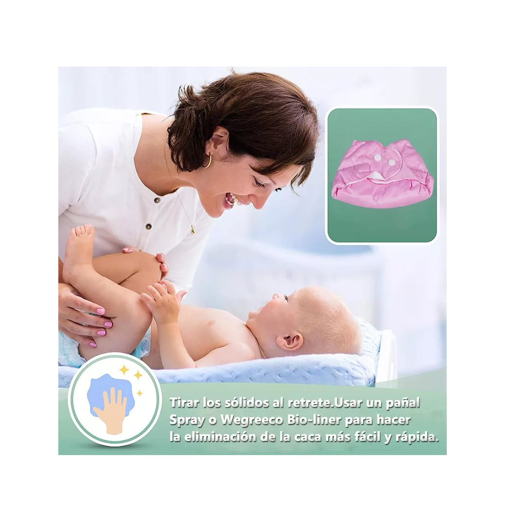 Pañales Ecologicos Paquete 5 Reutilizable + 5 Insertos