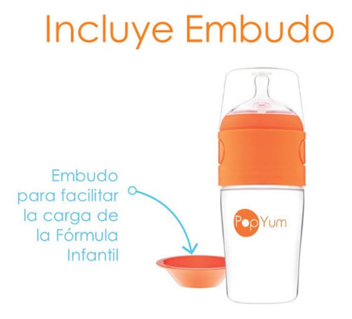 Biberón Anticólico Para Mezclar Fórmula 9oz/260ml 3pz  Naranja