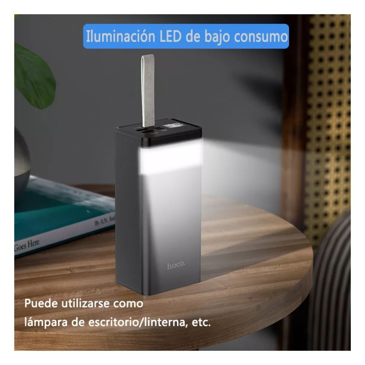 Negro Bank Portátil Carga Rápida 40000 mah Hoco.