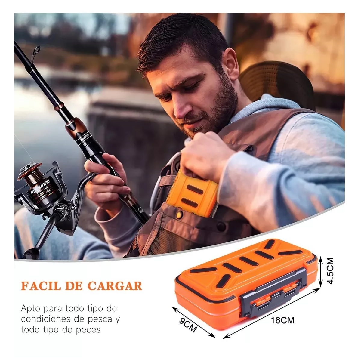 Kit De Accesorios De Anzuelos Pesca Señuelo Caja 255 Pzas