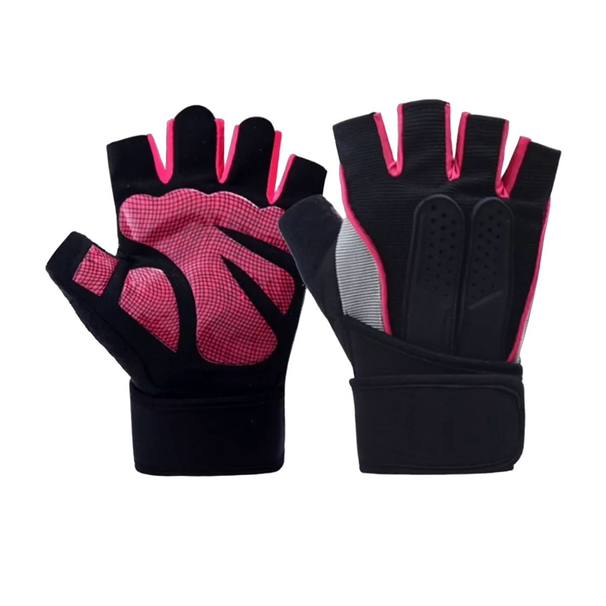 Guantes Gym Tacticos Pesas Crossfit Gimnasio Rosa M