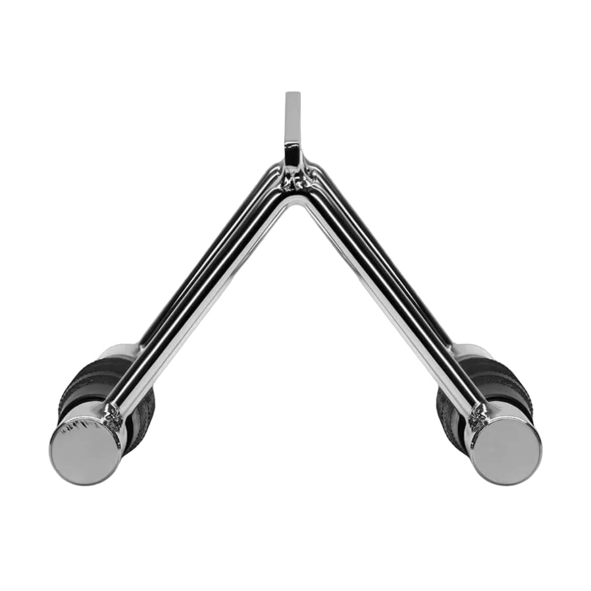 Agarre Triangular Para Remo Gym Tipo Doble D Recubierto Plata/Negro