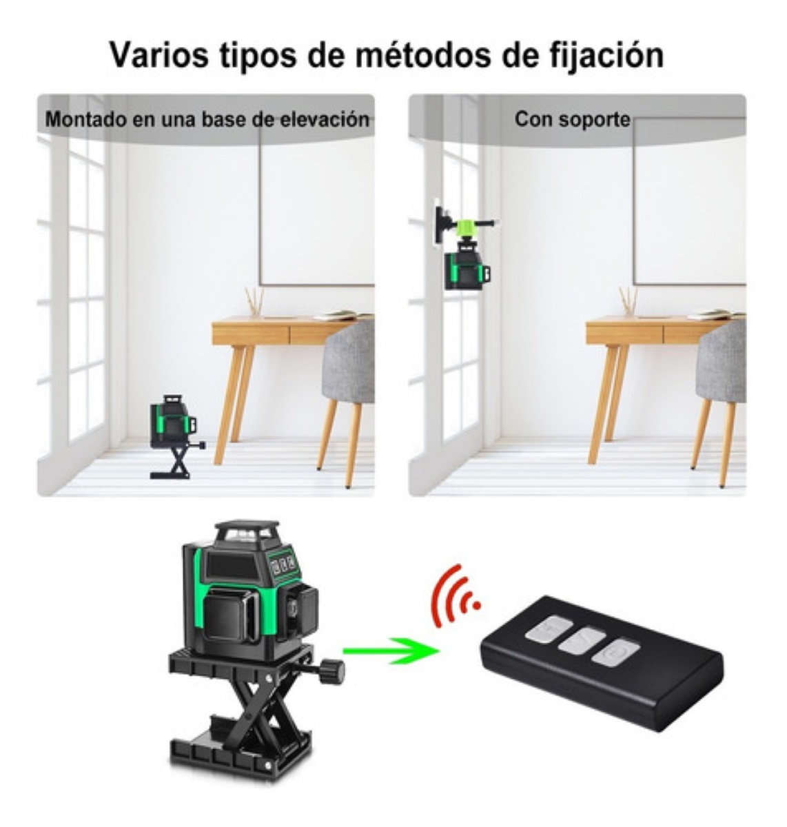Nivel Láser 3d 12 Líneas Luz Verde De Multifuncional 