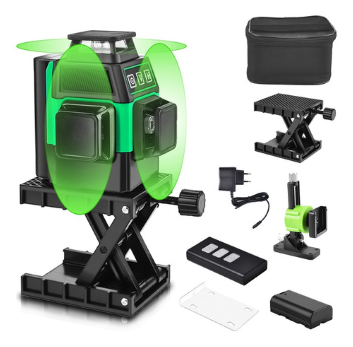 Nivel Láser 3d 12 Líneas Luz Verde De Multifuncional 