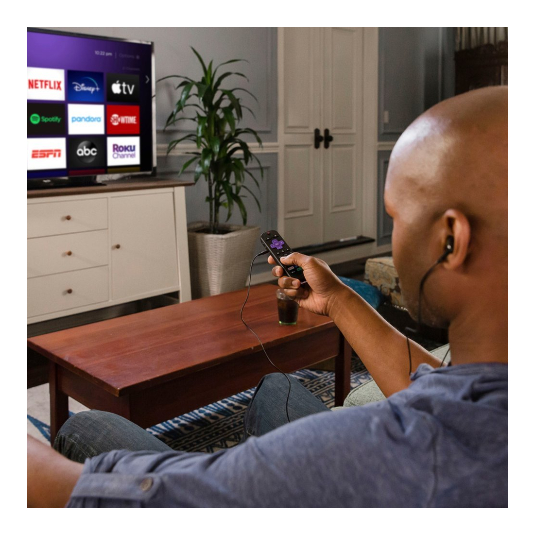 Roku Voice Remote Pro RCS01R - Control Remoto Recargable Con Controles De Tv Para Reproductores Roku, Roku Tv Y Roku Streambars