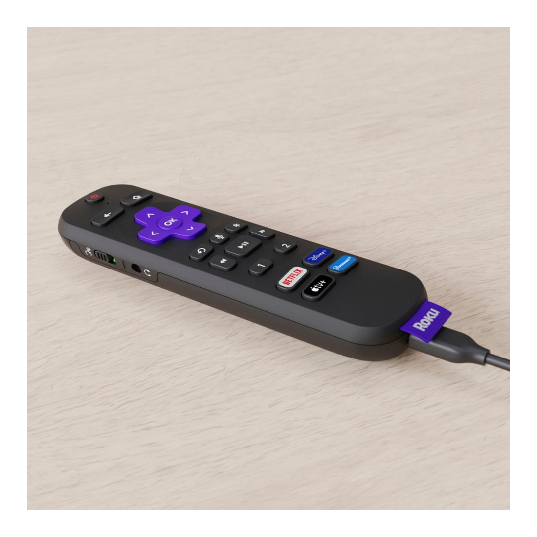 Roku Voice Remote Pro RCS01R - Control Remoto Recargable Con Controles De Tv Para Reproductores Roku, Roku Tv Y Roku Streambars