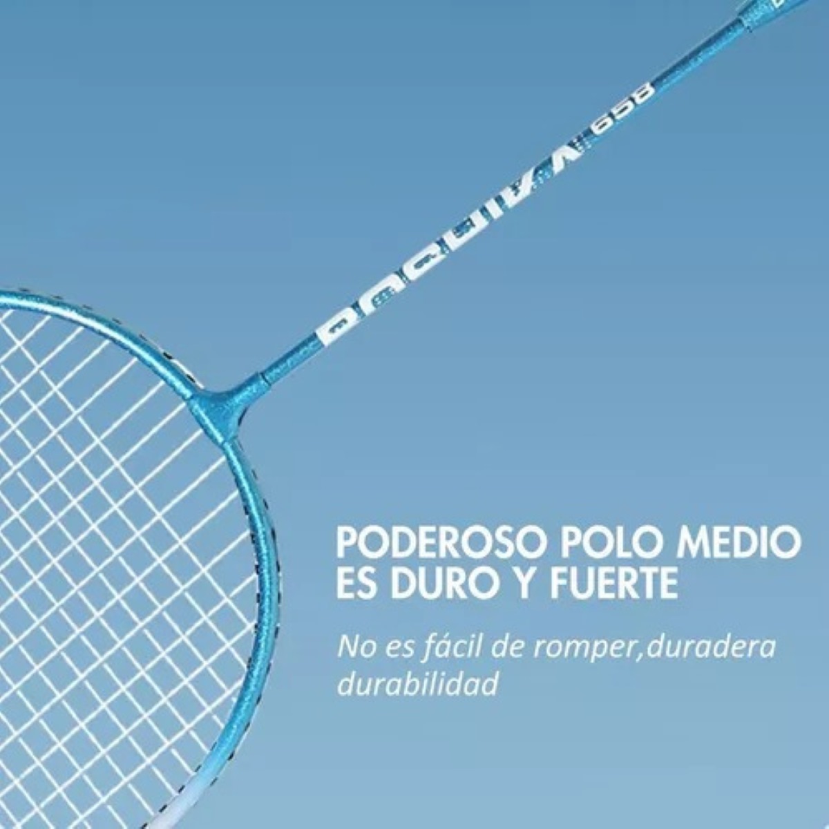 Juego De Bádminton Para Adultos 2 Raquetas Y 3 Gallitos Azul