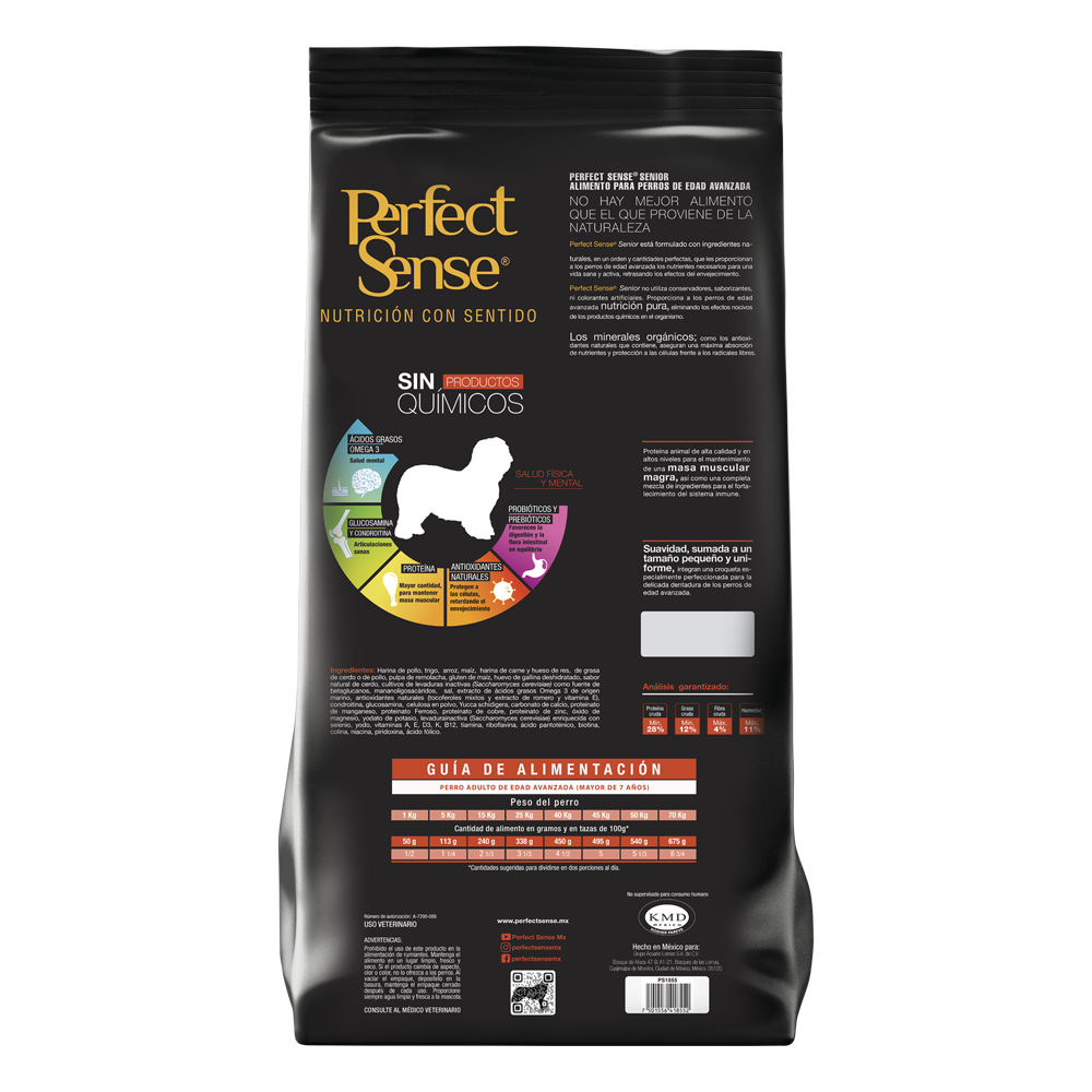 Perfect Sense Senior para Perros Mayores a 7 Años de todas las Razas de 15 Kilos