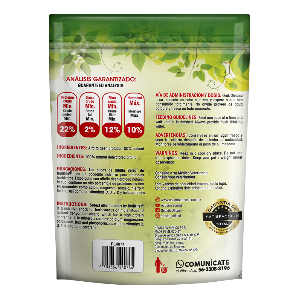 CUBOS DE ALFALFA SELECT 1 KG