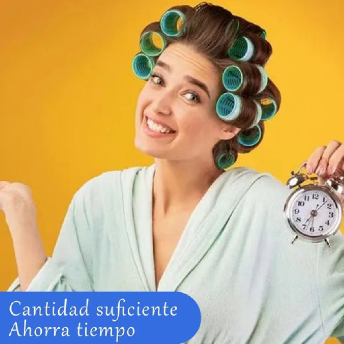 Hair Rulo Tubos 48juego De Rizadores para cabello Azul 