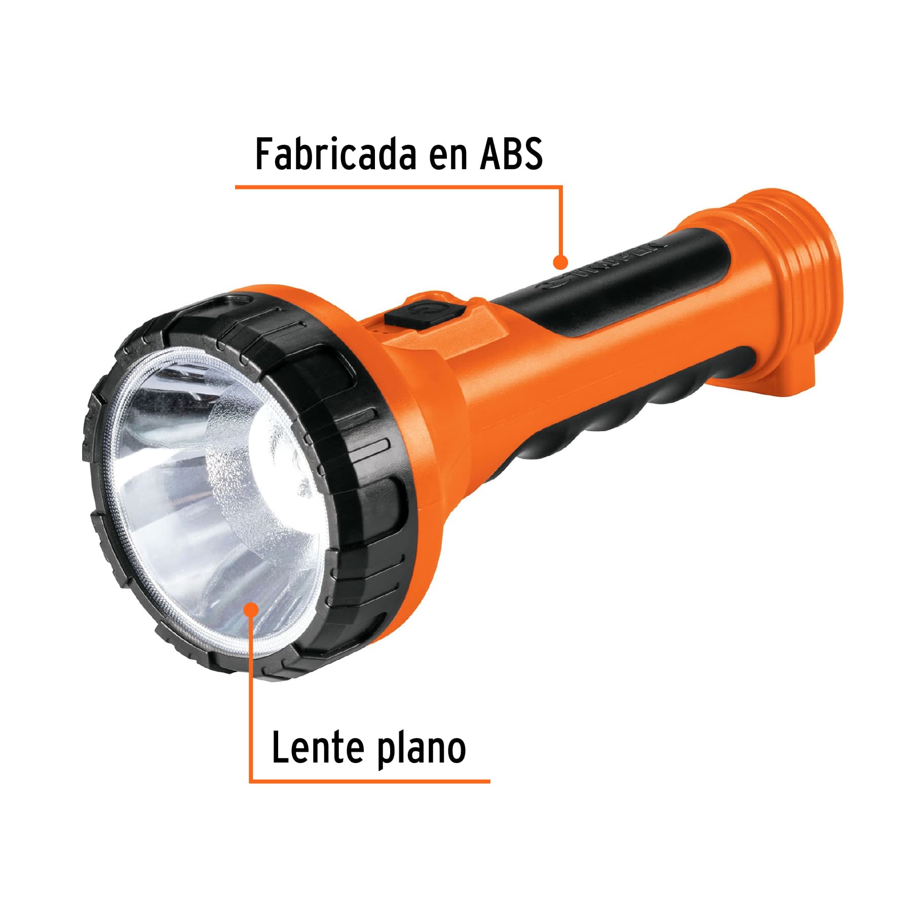 LINTERNA PLÁSTICA 1 LED 200 LM RECARGABLE, TRUPER 19847