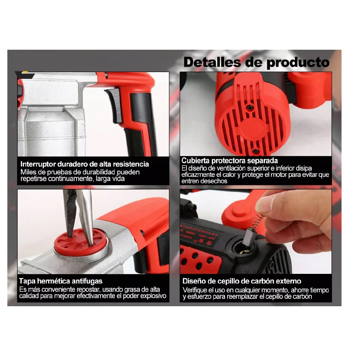 Rotomartillo Cincelador Perforador Sds Industrial 2200w