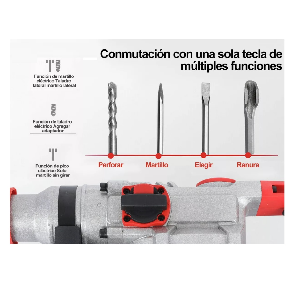 Rotomartillo Cincelador Perforador Sds Industrial 2200w