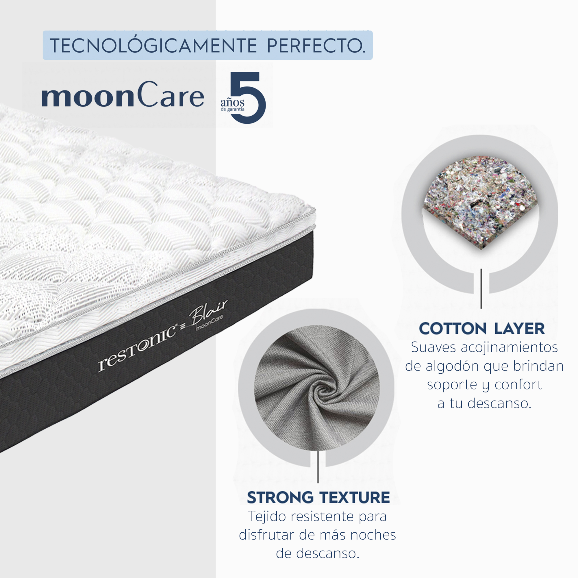 Colchón Restonic Tamaño King Size Modelo Blair
